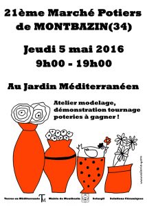 Marché de potiers de Montbazin le 5 mai 2016
