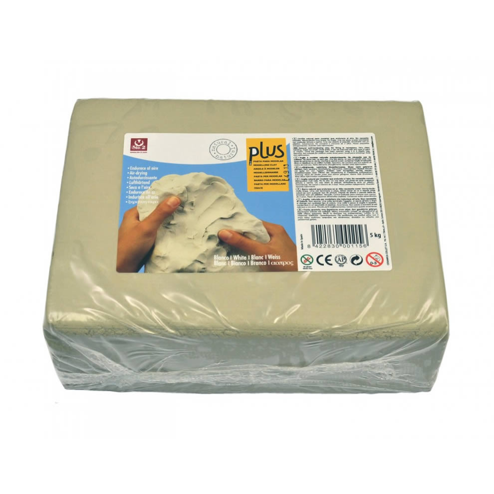 Argile autodurcissante solargil durci'dur coloris blanc pain 5kg