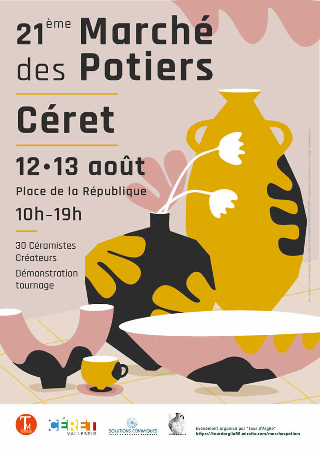 Marché des Potiers de Céret 12 et 13 août 2023