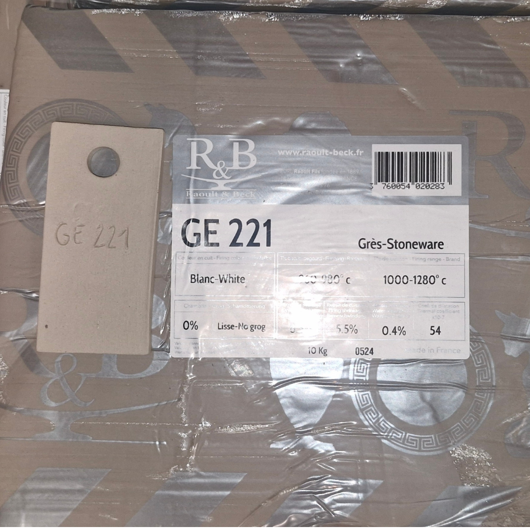 GE221 Grès blanc, lisse.