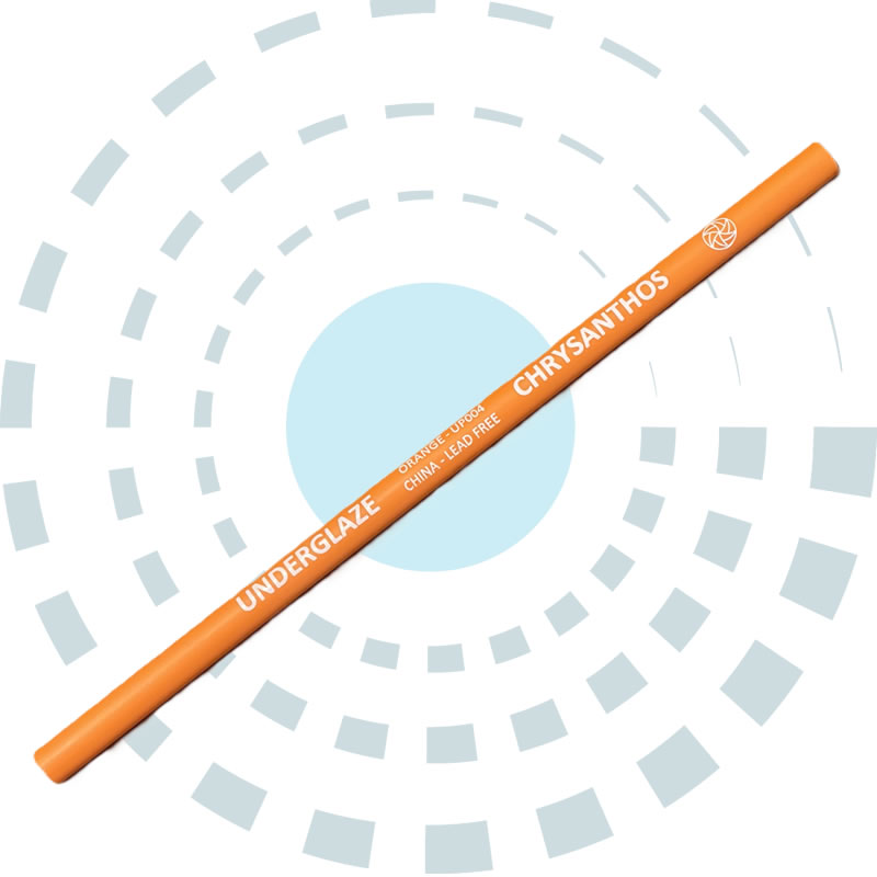 Crayon sous émail orange