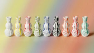 Vases Melt Gloop arc-en-ciel