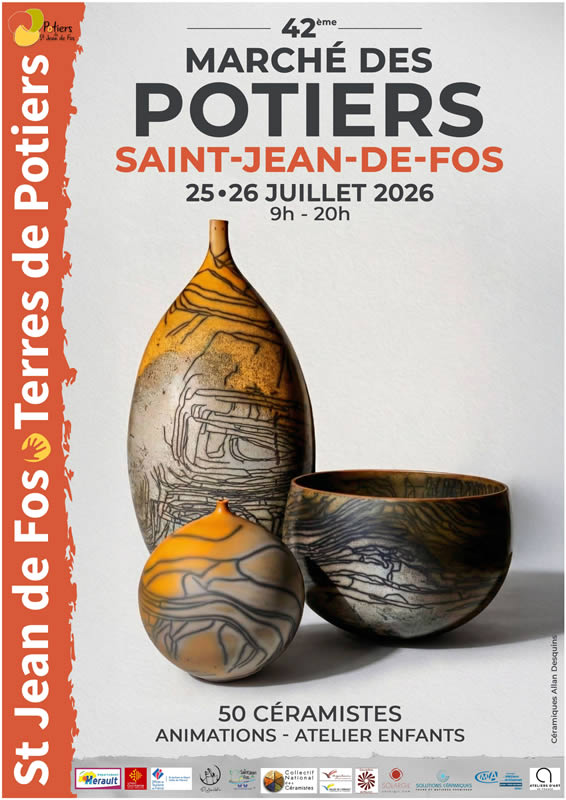 Marché des Potiers de Saint-Jean-de-Fos 25 et 26 juillet 2026